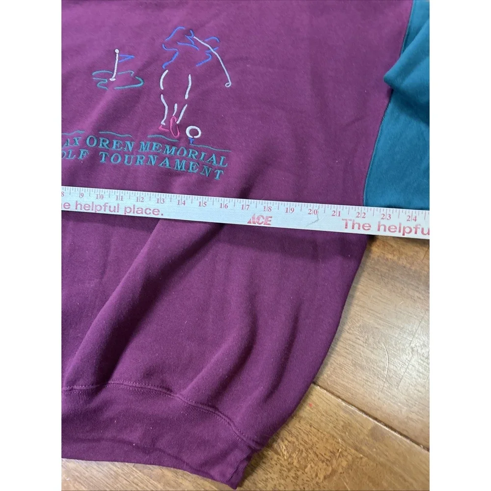 Vintage HL Miller Gold Pullover Sweatshirt Men's Size XL Made In USA Golf Red - Picture 8 of 12